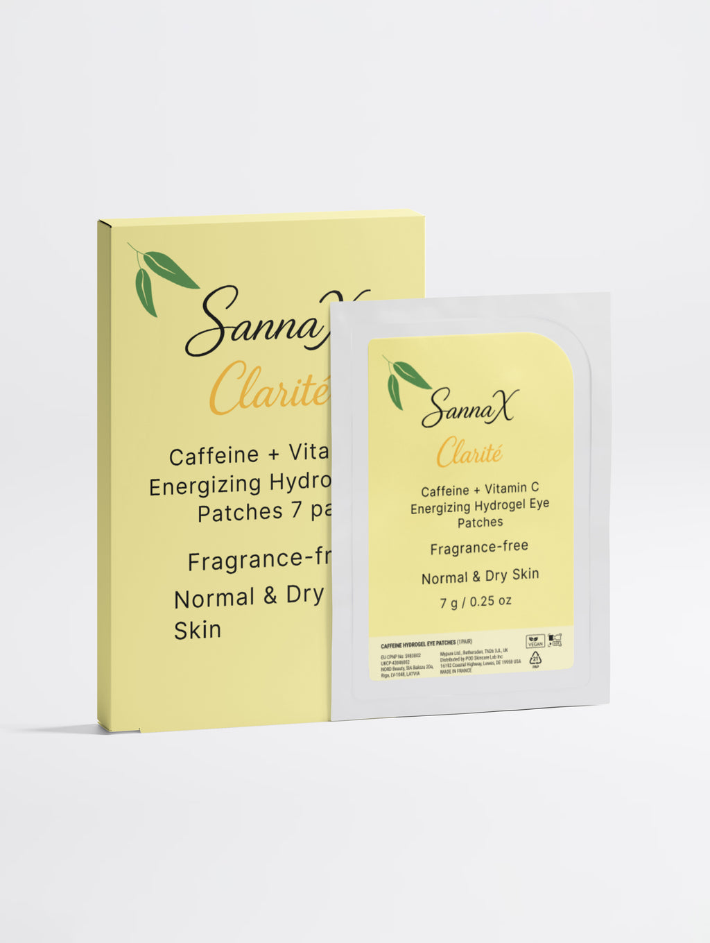 Clarité Caffeine + Vitamin C Hydrogel Eye Patches, 7 kpl