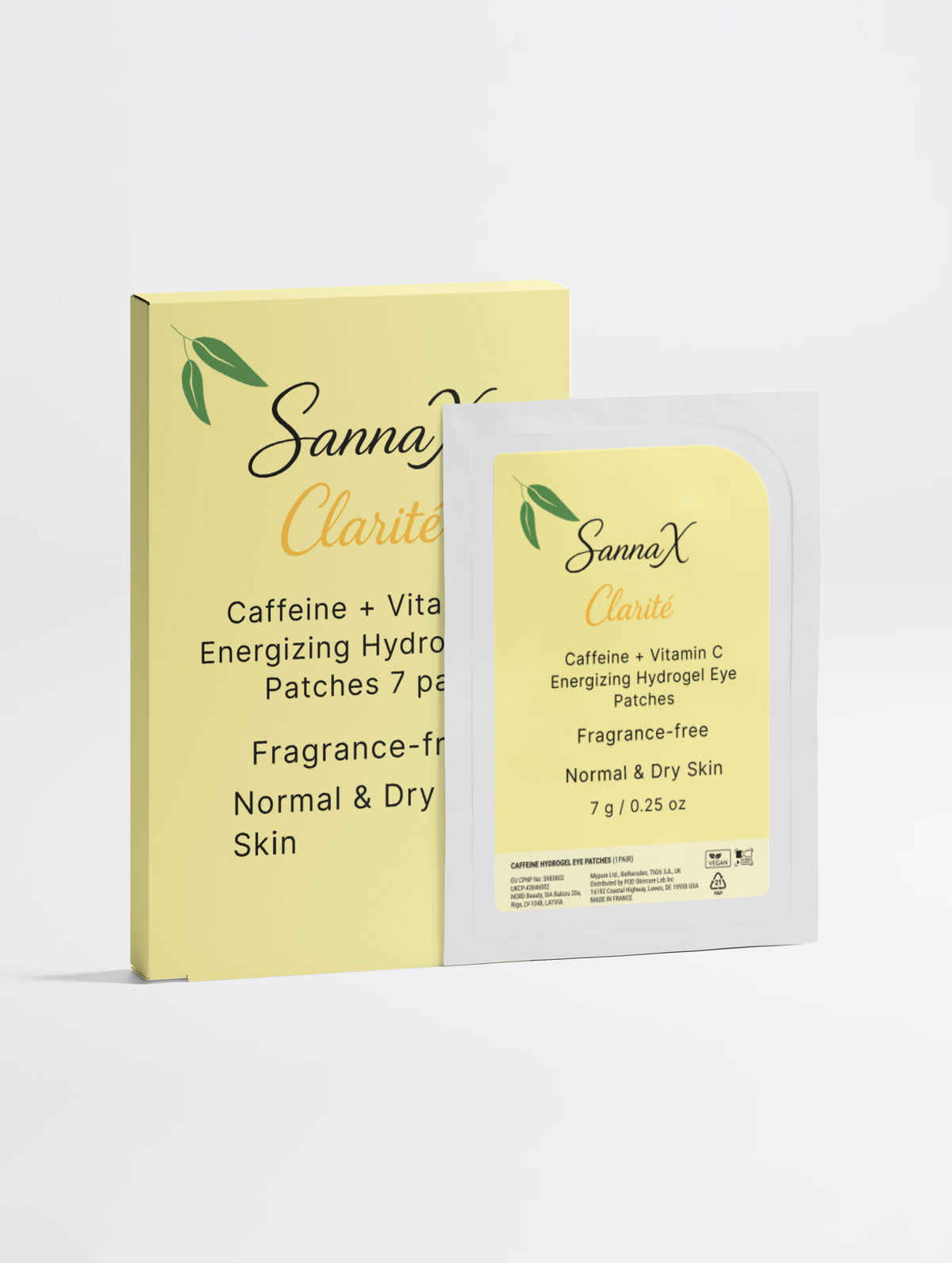 Clarité Caffeine + Vitamin C Hydrogel Eye Patches, 7 kpl