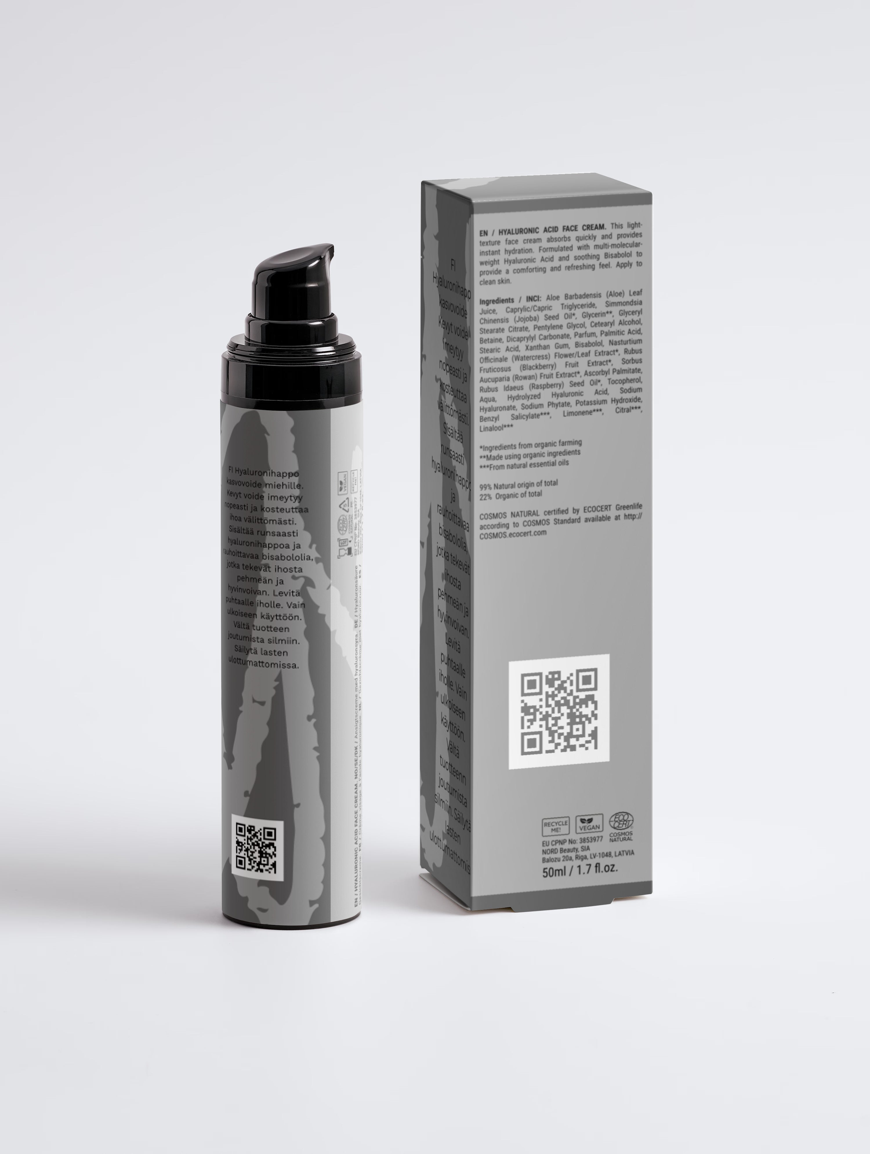 For Men Hyaluronic Acid Face Cream for Men 50 ml