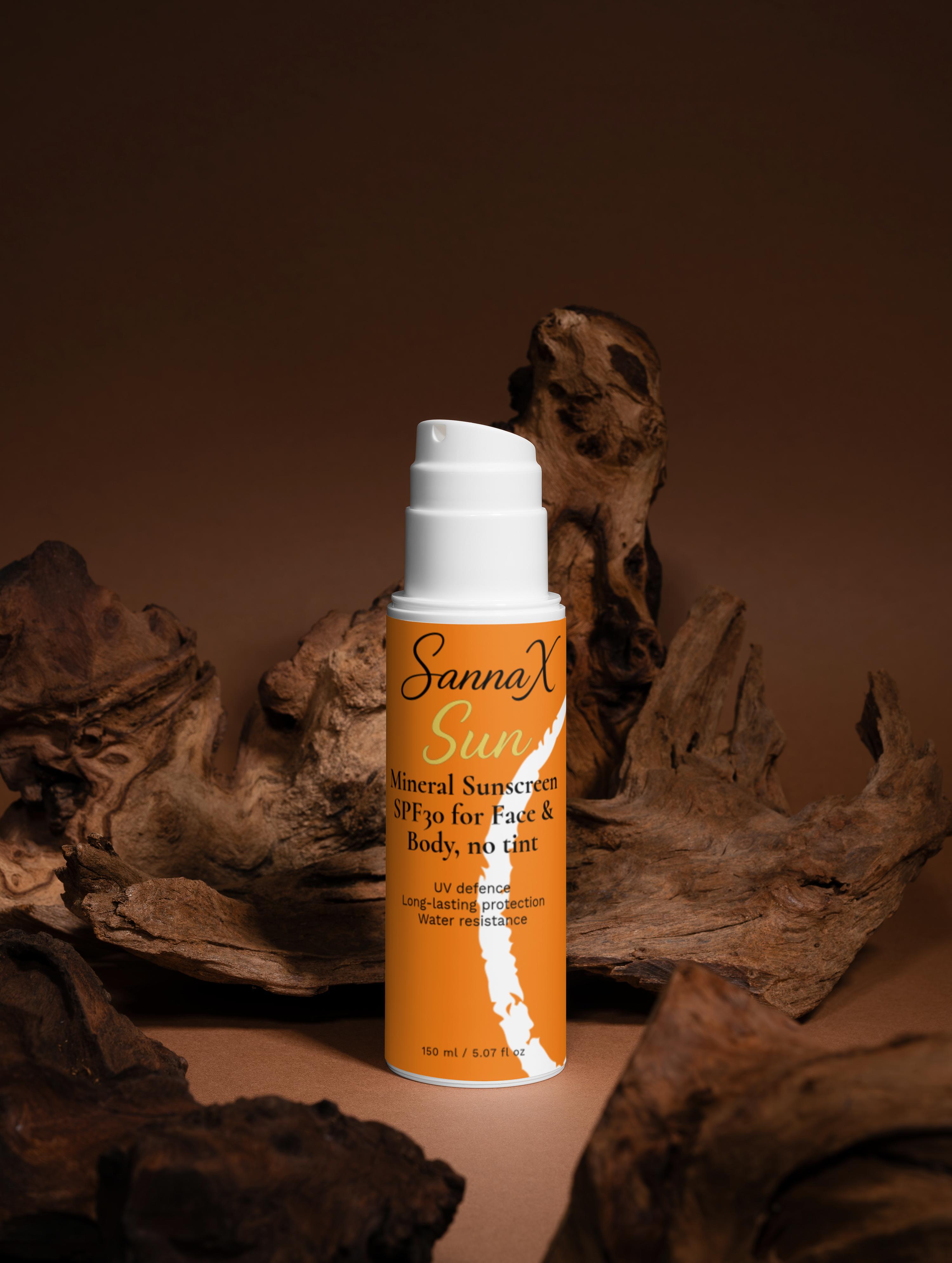 Mineral Sunscreen SPF30 for Face & Body, no tint