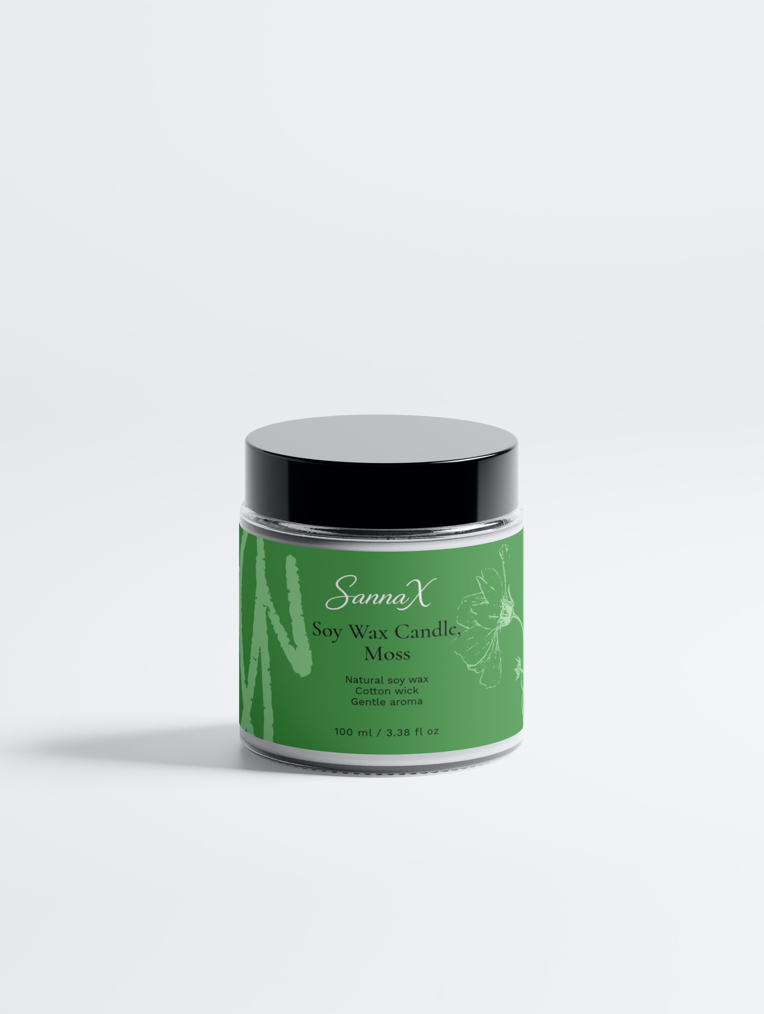 SannaX Soy Wax Candle, Moss