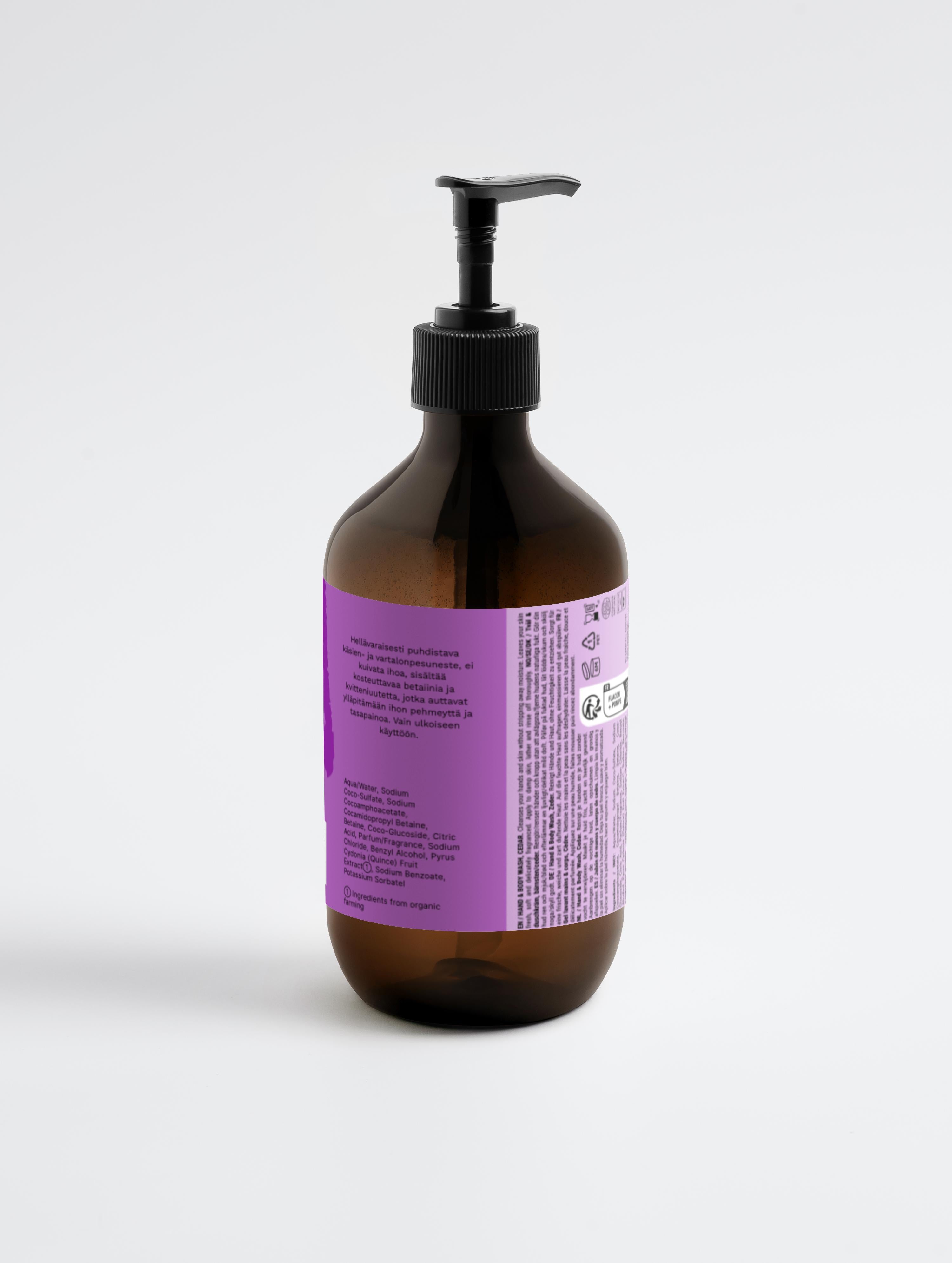 Hand & Body Wash, Peppermint & Dark Cedar 490 ml