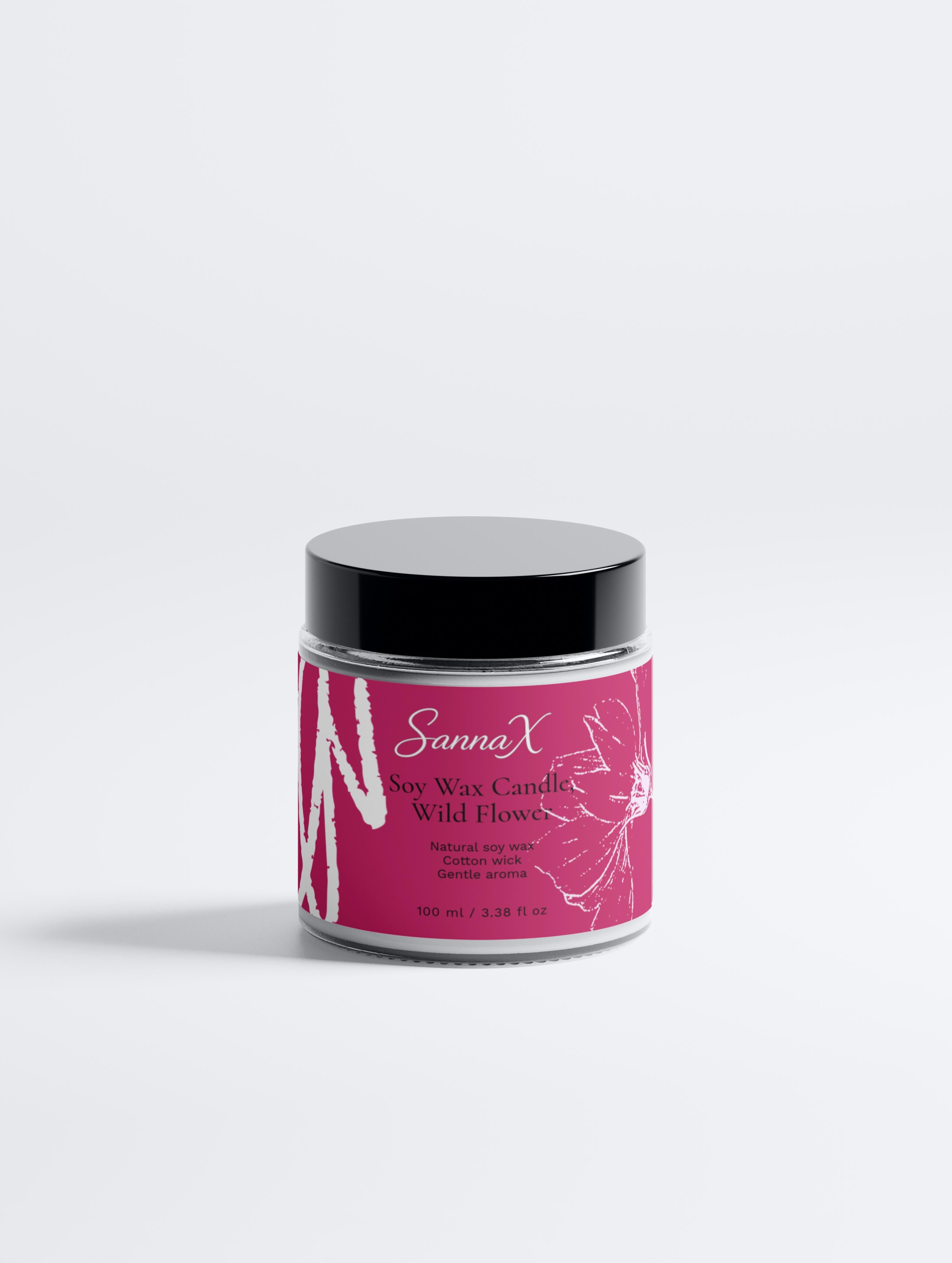 SannaX Soy Wax Candle, Wild Flower