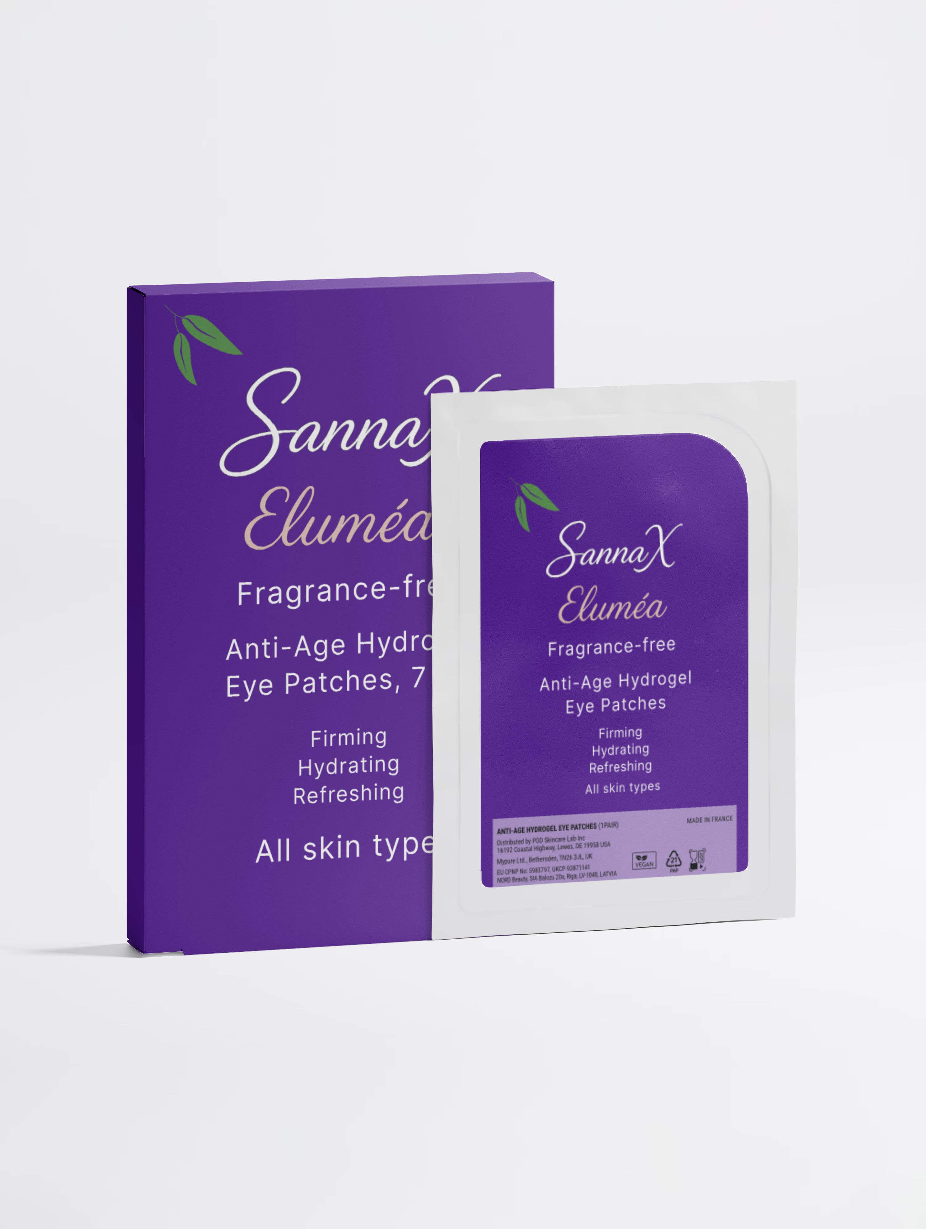 Eluméa Anti-Age Hydrogel Eye Patches, 7 kpl - Fragrance Free
