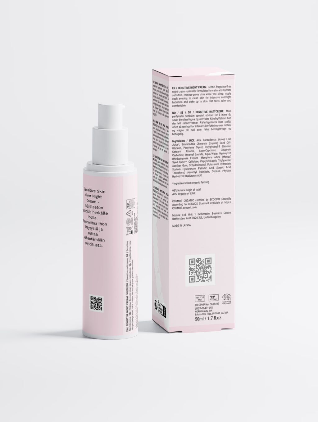 Calméa Sensitive Skin Overnight Cream 50 ml, Fragrance Free