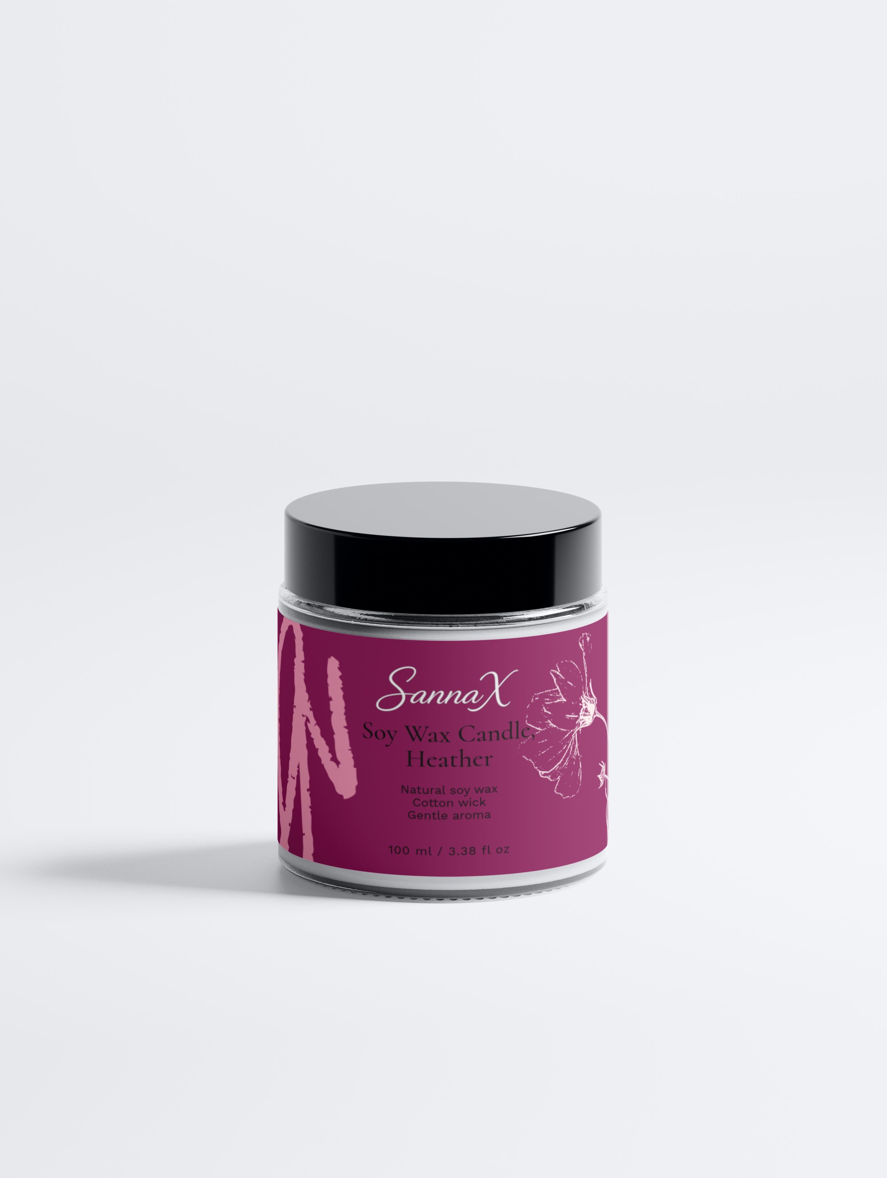SannaX Soy Wax Candle, Heather